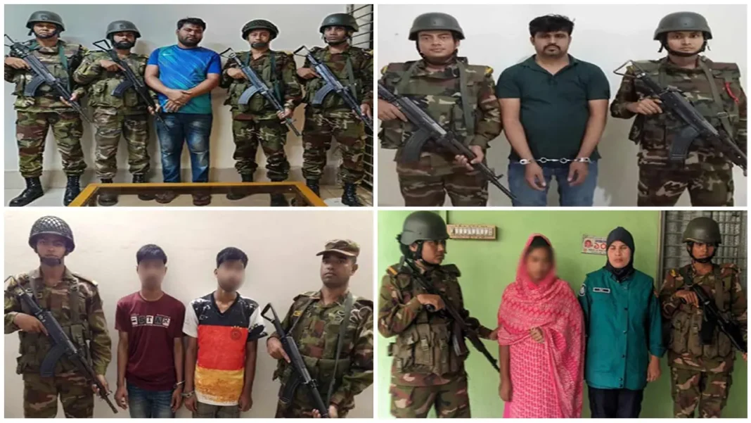 arrested by army