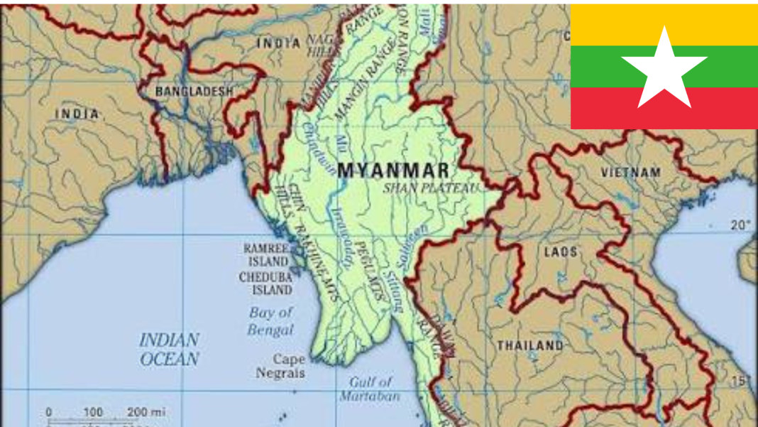 মিয়ানমারের ভৌগোলিক অবস্থান ও পতাকা