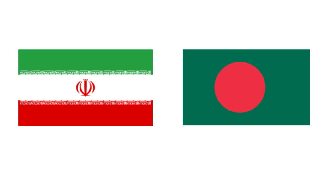 ইরান এবং বাংলাদেশের পতাকা।