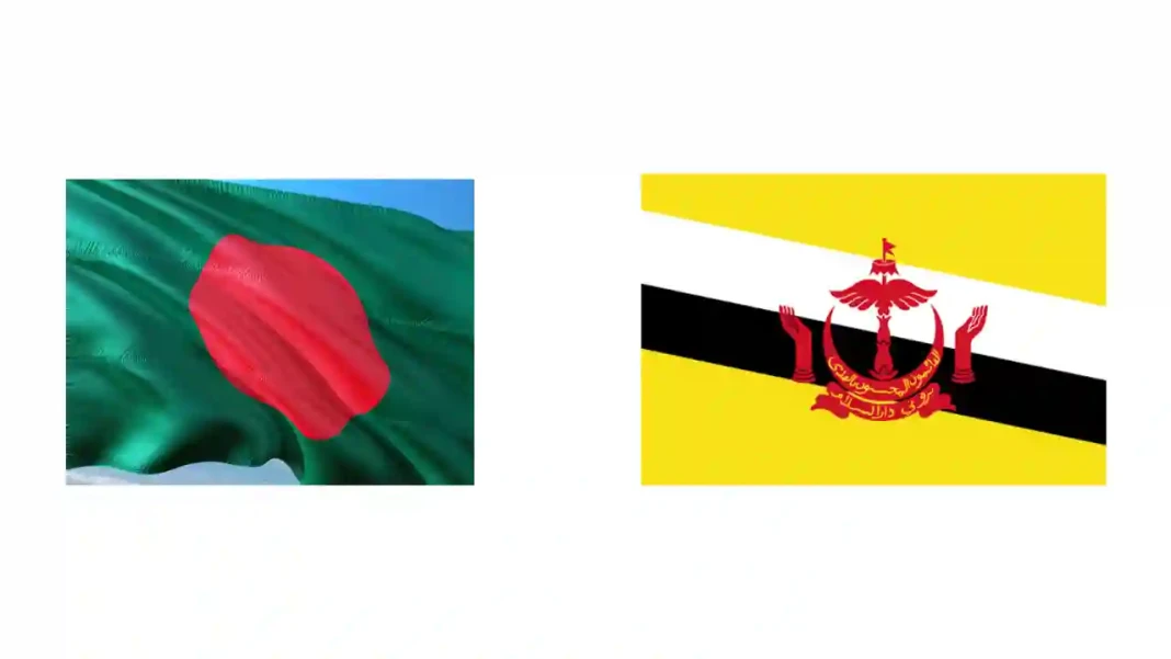 বাংলাদেশ এবং ব্রুনাই এর পতাকা