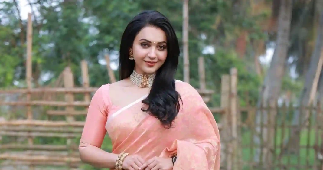 Koushani Mukherjee photo shoot wearing sharee for pahela boishakh