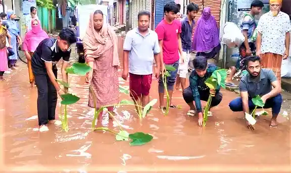 water on road, porotest 