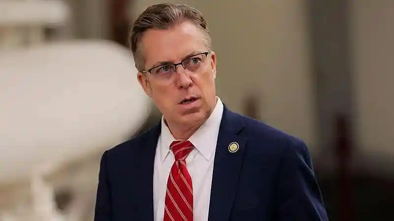 Trump-backed Republican Congressman Andy Ogles after losing the Tennessee Republican primary. File photo.