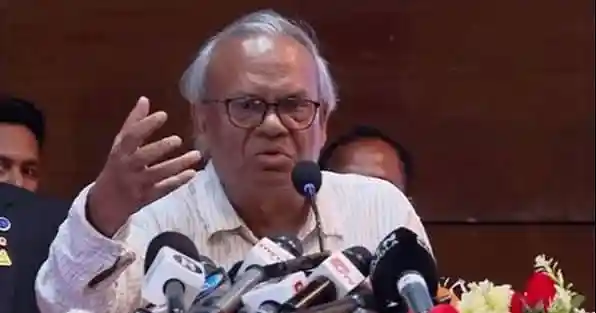 BNP Senior Joint Secretary General Ruhul Kabir Rizvi addresses a discussion marking Nazrul Year in Natore on Friday, warning against political instability and urging responsible democratic practices. | Photo: Collected