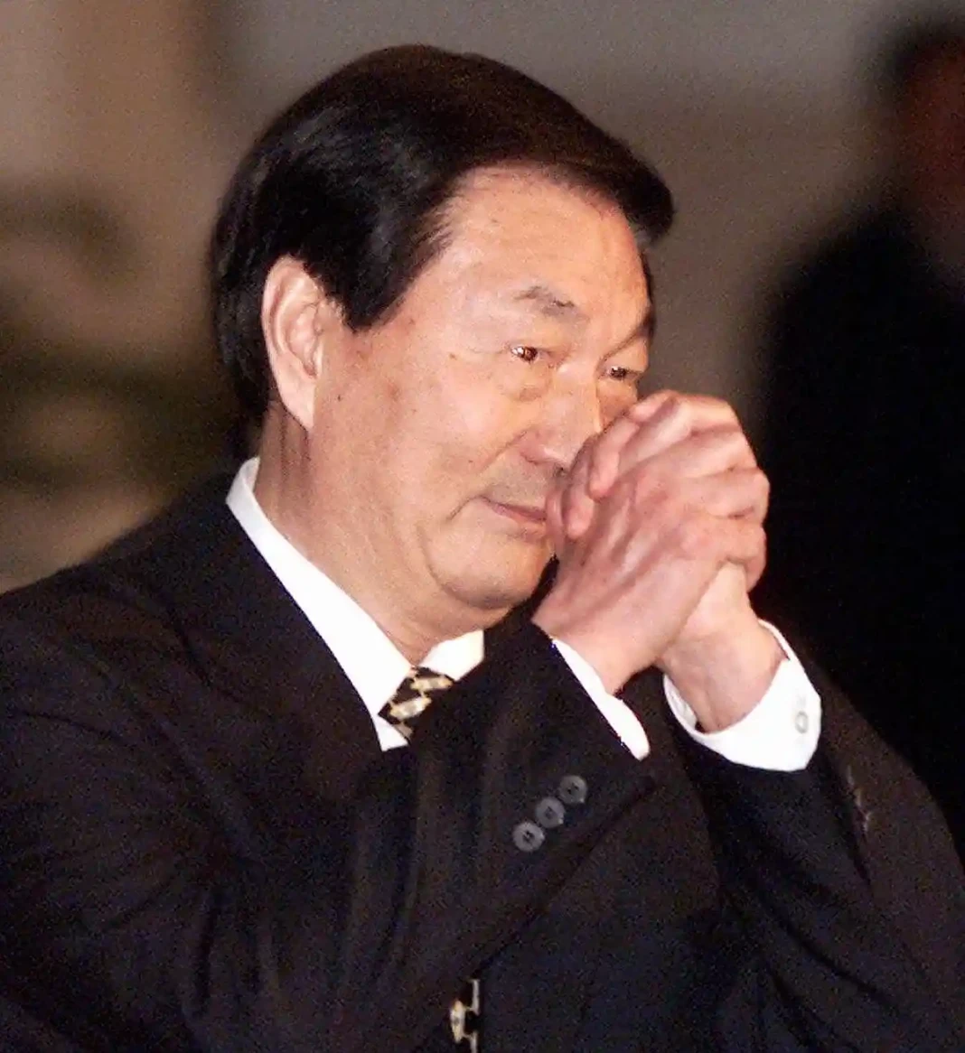 Former Chinese Premier Zhu Rongji, known for his tough leadership and criticism of corruption and government failures.